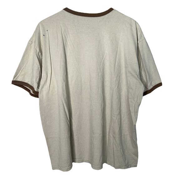 Disney Store Star Wars I'm A Rebel T-Shirt Classic Ringer Tee Tan FLAW Adult 2XL - Picture 2 of 8